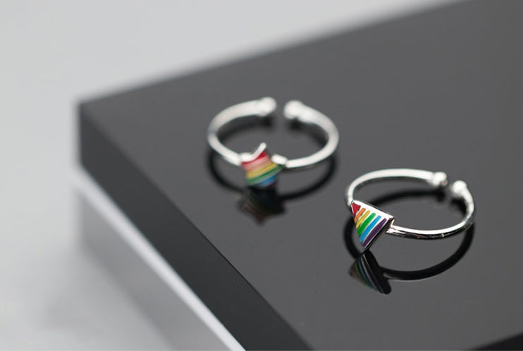 Justerbar Ring Regnbågsfärger