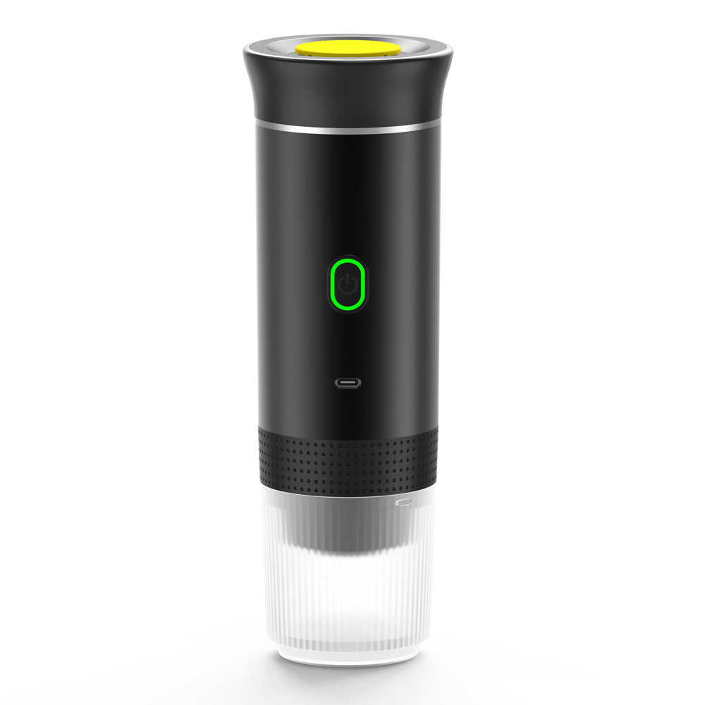 svart espressomaskin USB laddbar