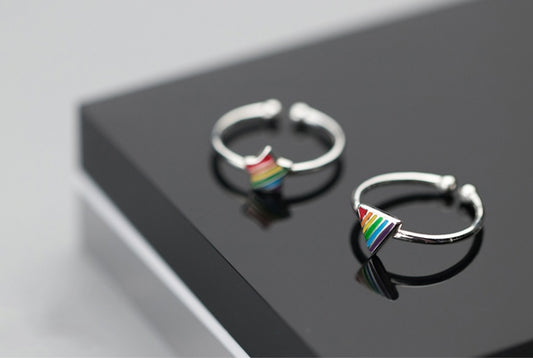 Justerbar Ring Regnbågsfärger
