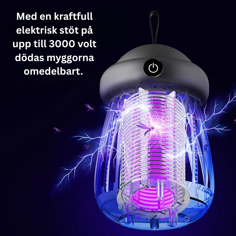 Myggfälla med UV-ljus och koldioxid