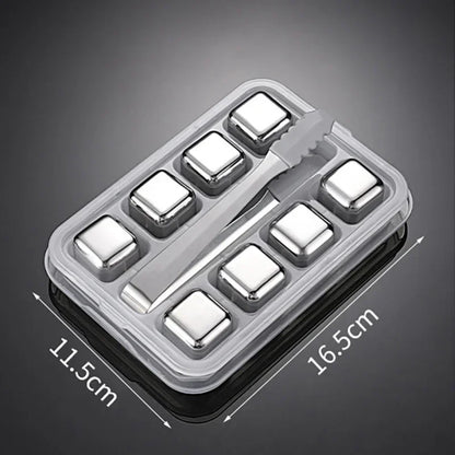 Kylkuber i rostfritt Silver 8-pack