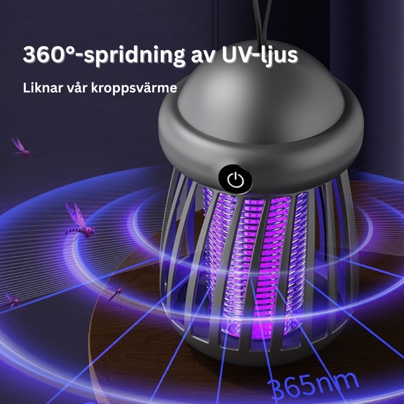 Myggfälla med UV-ljus och koldioxid
