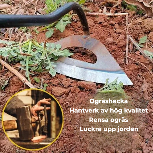 Trädgårdshacka i Härdat Stål – Effektiv ogräsrensare