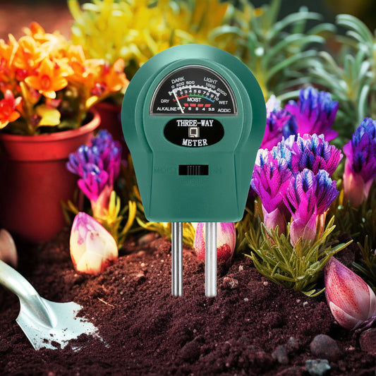 3-in-1 Soil Meter for pH, Moisture & Light | For Plants & Garden