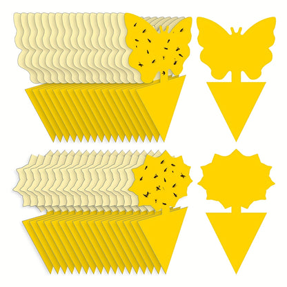 10/20/30pcs Yellow Sticky Bug Traps - Non-Toxic Adhesive Fruit Fly &amp; Gnat Catchers, Disposable Plastic Insect Traps for Kitchen, Bathroom, Home Pest Control (No Electricity Needed), Home Insect Solution | Practical Pest Contr